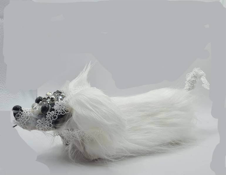 Original Pop Art Dogs Sculpture by Tatiana Efremova