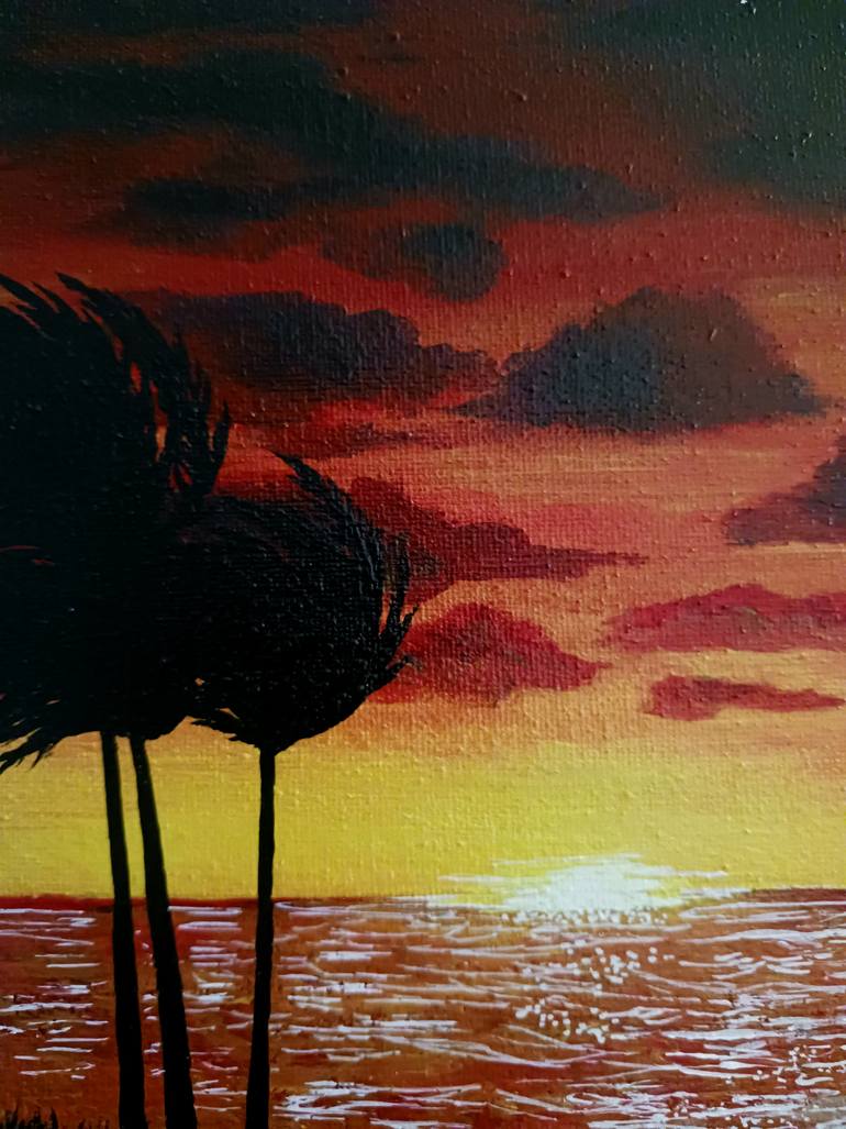 Original Abstract Beach Painting by Jenn M