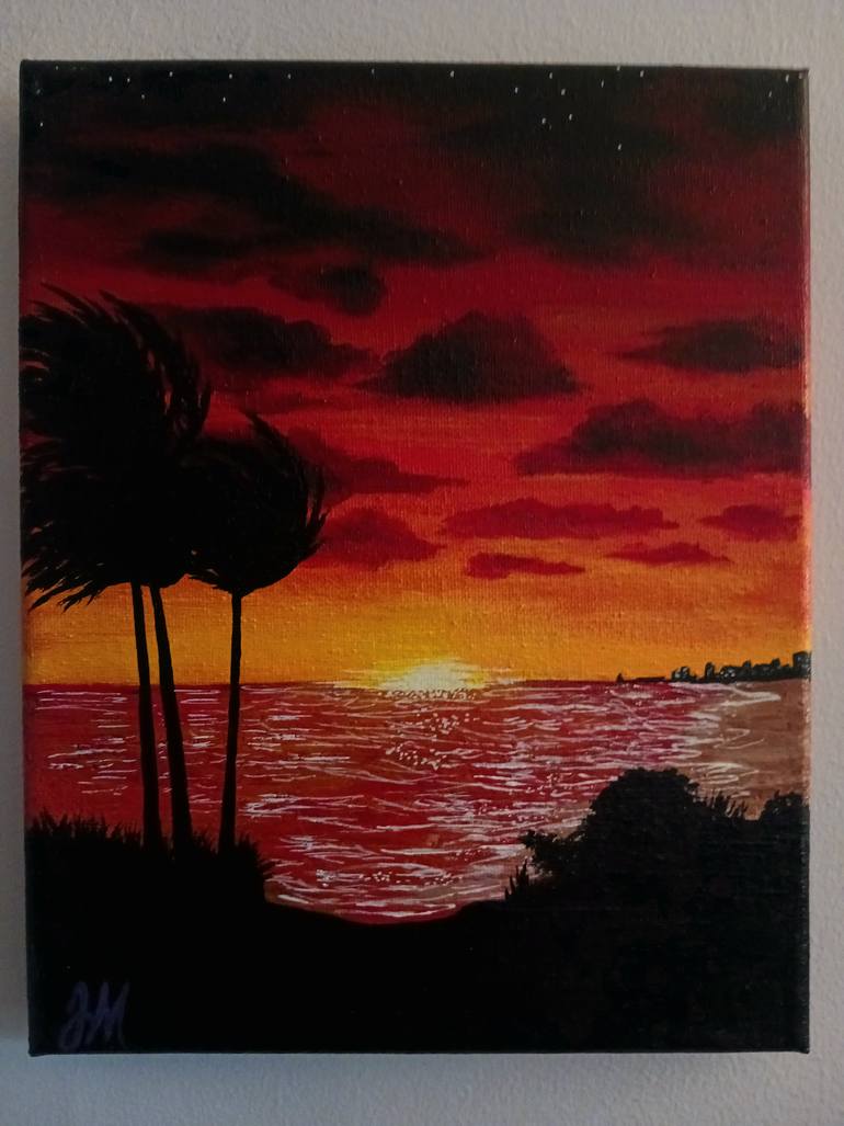 Original Abstract Beach Painting by Jenn M