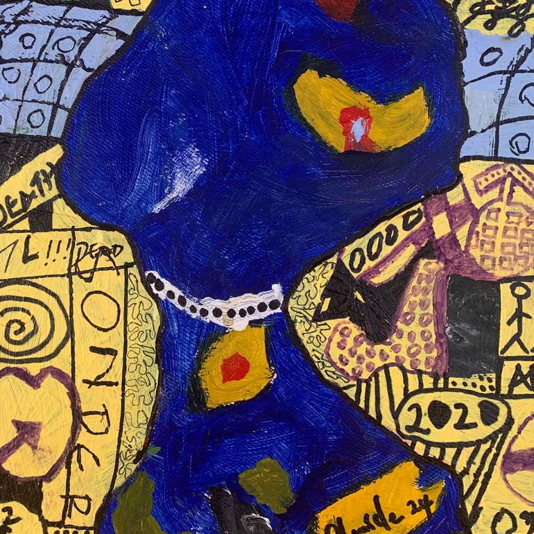 Original Abstract Expressionism Abstract Painting by Olumide Ajayi