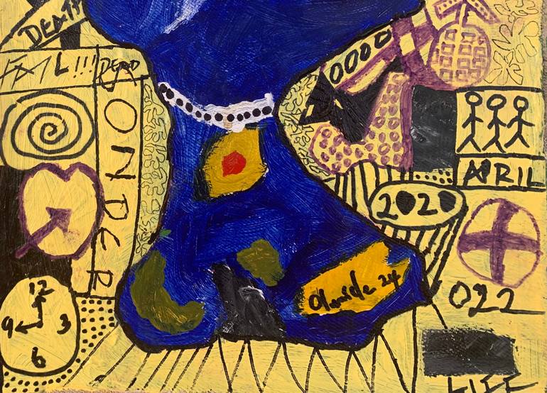 Original Abstract Expressionism Abstract Painting by Olumide Ajayi