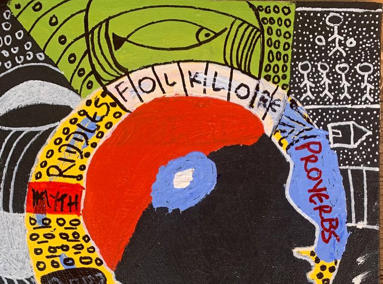 Original Abstract Expressionism Abstract Painting by Olumide Ajayi