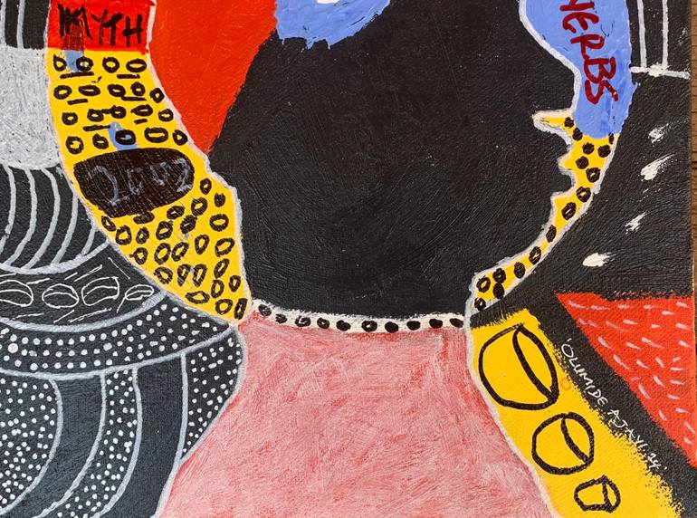 Original Abstract Expressionism Abstract Painting by Olumide Ajayi