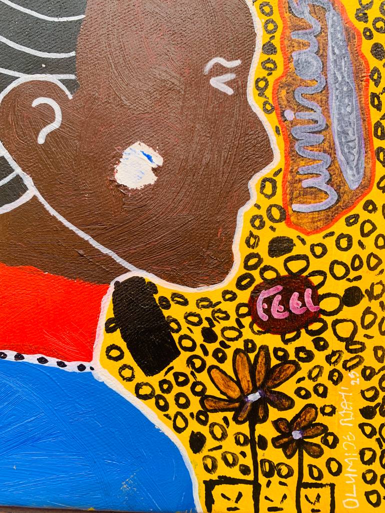 Original Abstract Expressionism Women Painting by Olumide Ajayi