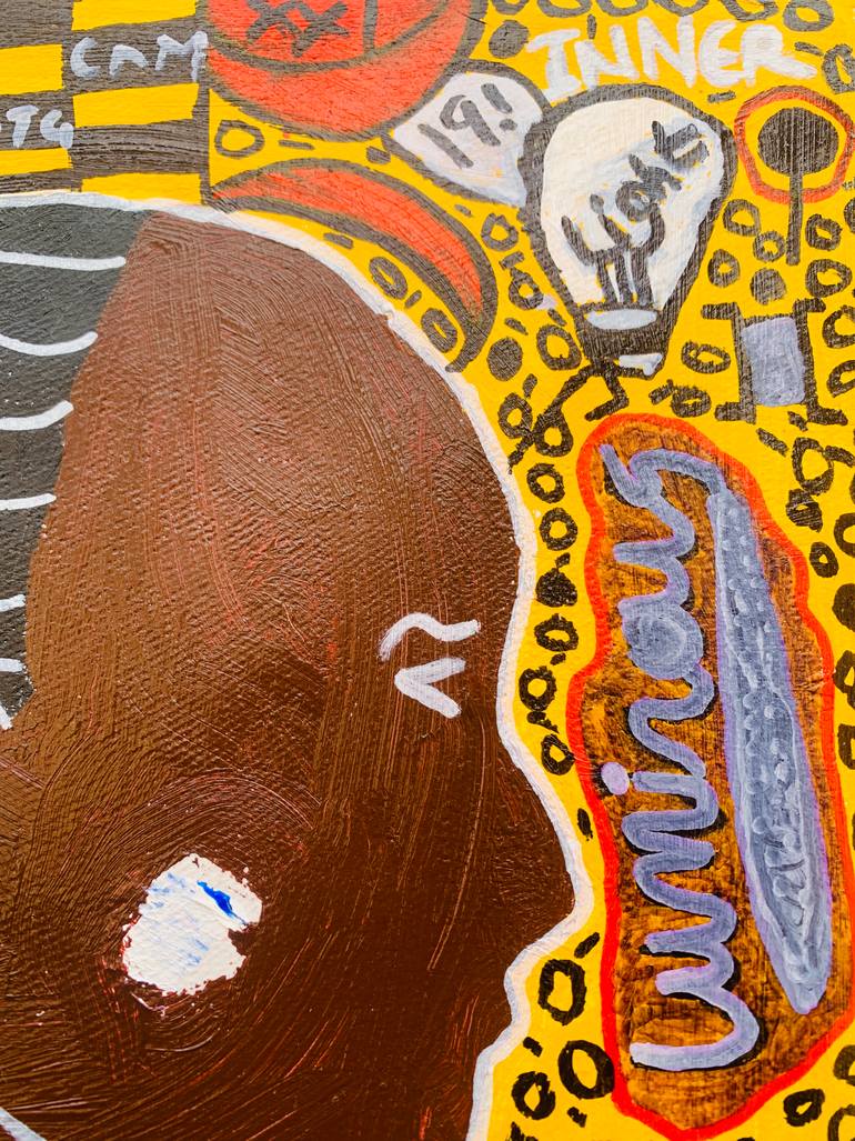 Original Abstract Expressionism Women Painting by Olumide Ajayi