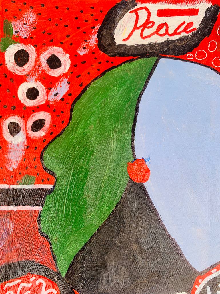 Original Abstract Expressionism People Painting by Olumide Ajayi