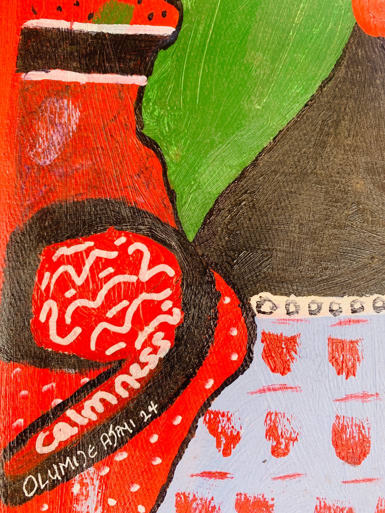 Original Abstract Expressionism People Painting by Olumide Ajayi