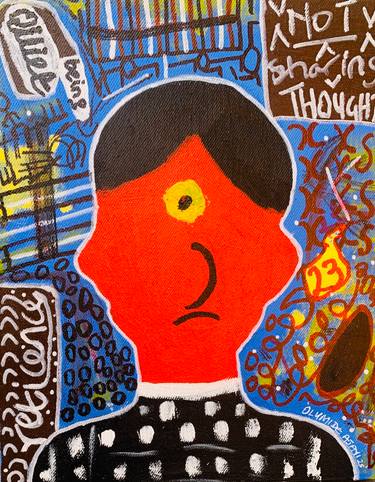 Original Abstract Expressionism People Painting by Olumide Ajayi