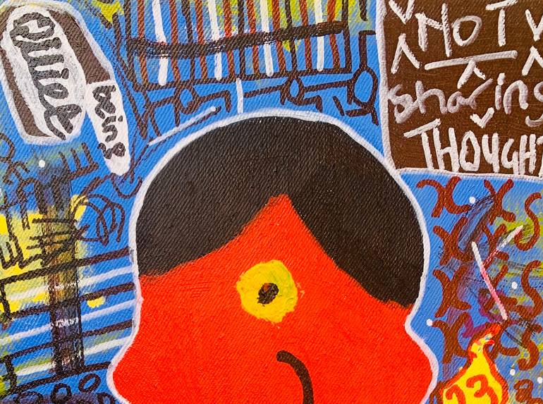 Original Abstract Expressionism People Painting by Olumide Ajayi