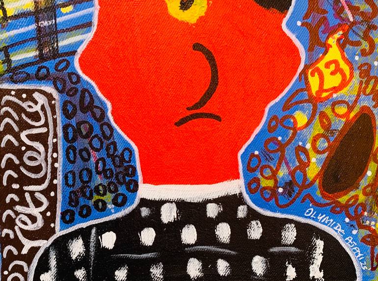 Original Abstract Expressionism People Painting by Olumide Ajayi