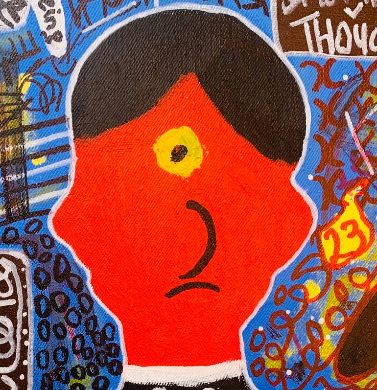 Original Abstract Expressionism People Painting by Olumide Ajayi