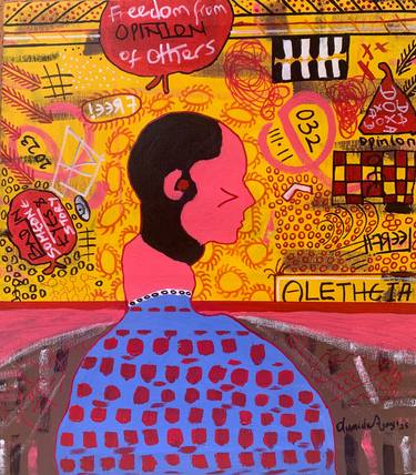 Original Abstract Expressionism People Painting by Olumide Ajayi