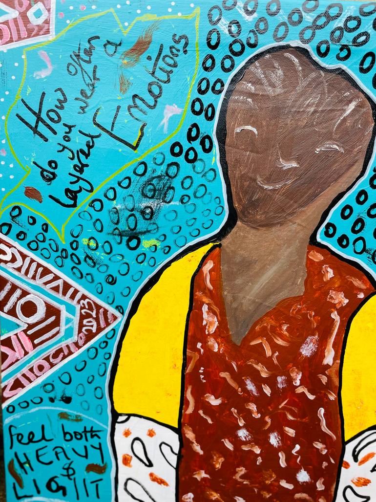 Original Abstract Expressionism Abstract Painting by Olumide Ajayi