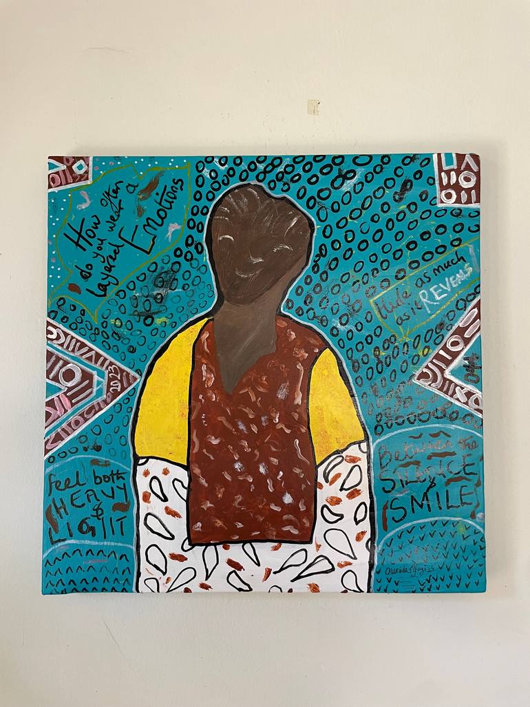 Original Abstract Expressionism Abstract Painting by Olumide Ajayi