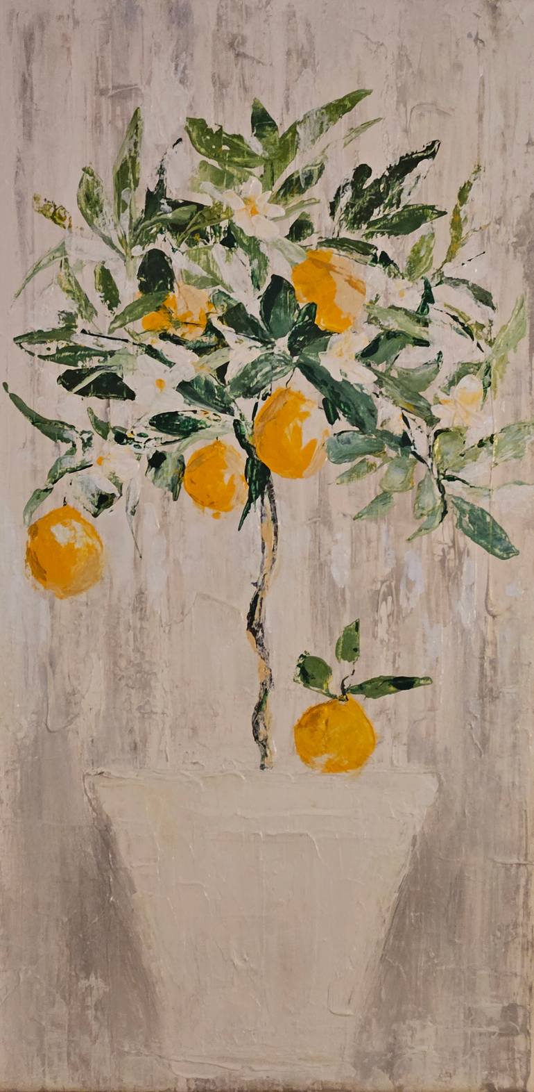 Original Abstract Botanic Painting by Uliana Ersova