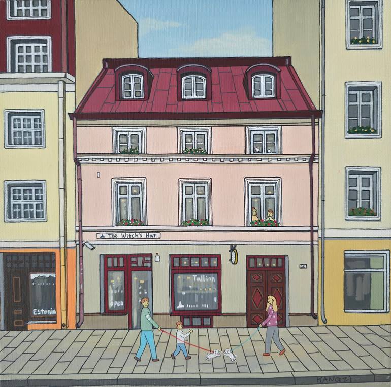 Original Landscape Painting by Kang Zi  Illustration Art on Canvas  Tallinn