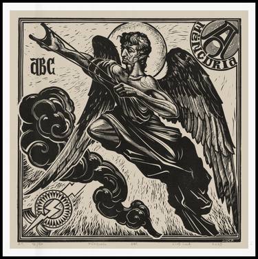 Original Art Nouveau Religion Printmaking by Klodian Luca