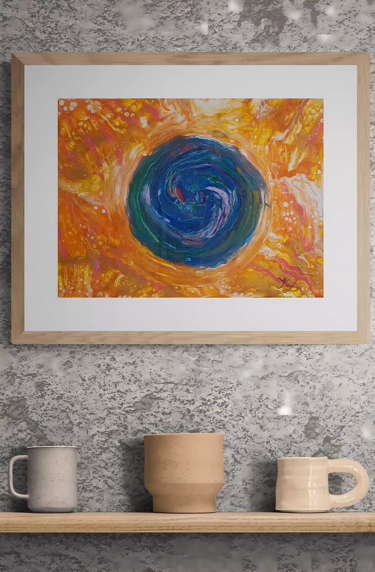 Original Color Field Painting Geometric Painting by Kateryna Lastovetska