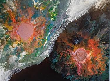 Original Contemporary Outer Space Paintings by Kateryna Lastovetska