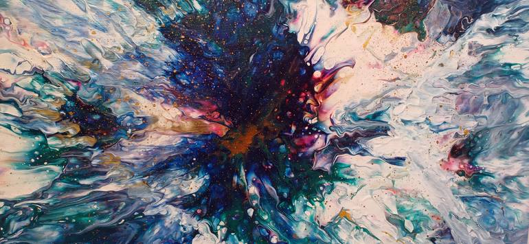 Original Color Field Painting Outer Space Painting by Kateryna Lastovetska