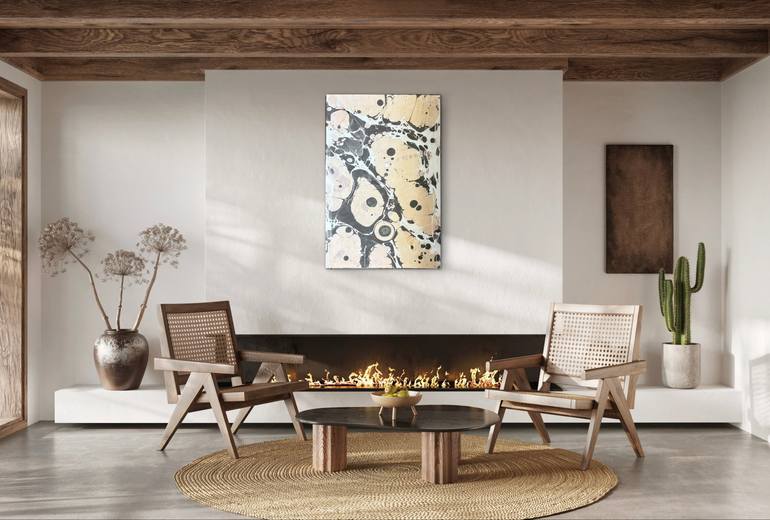 Original Abstract Expressionism Abstract Painting by Zeynep Guvenc