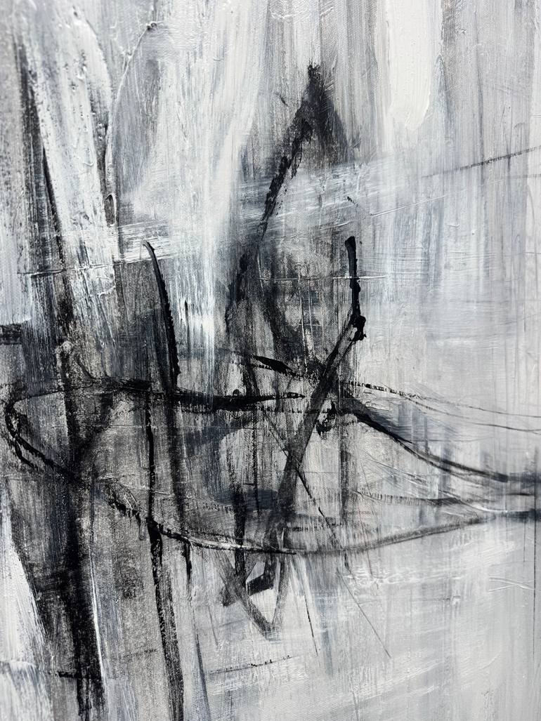 Original Abstract Expressionism Calligraphy Painting by Anastasiia Krykun