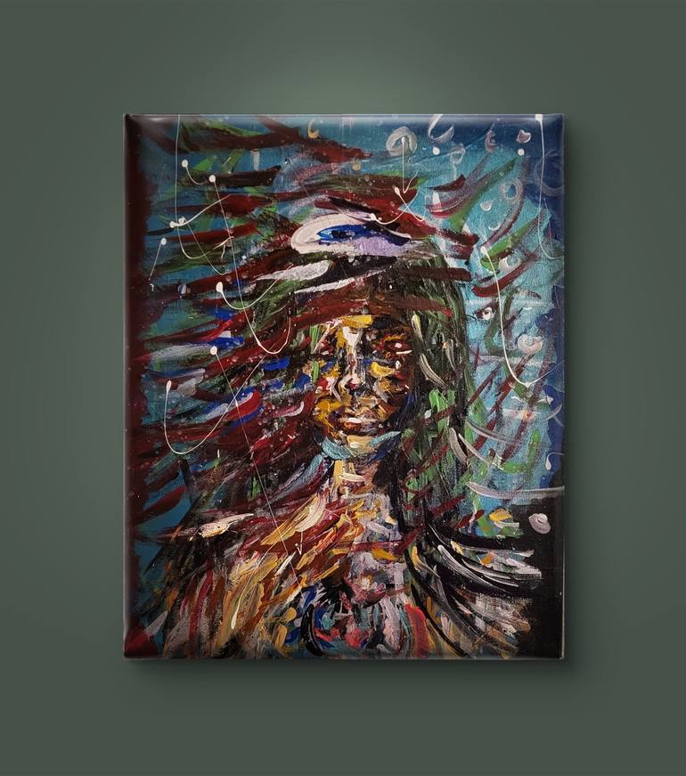 Original Expressionism Fantasy Painting by Theresa Campbell