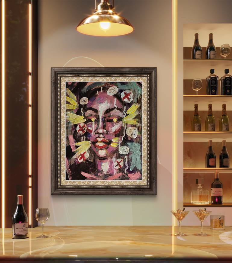 Original Abstract Expressionism People Painting by Theresa Campbell