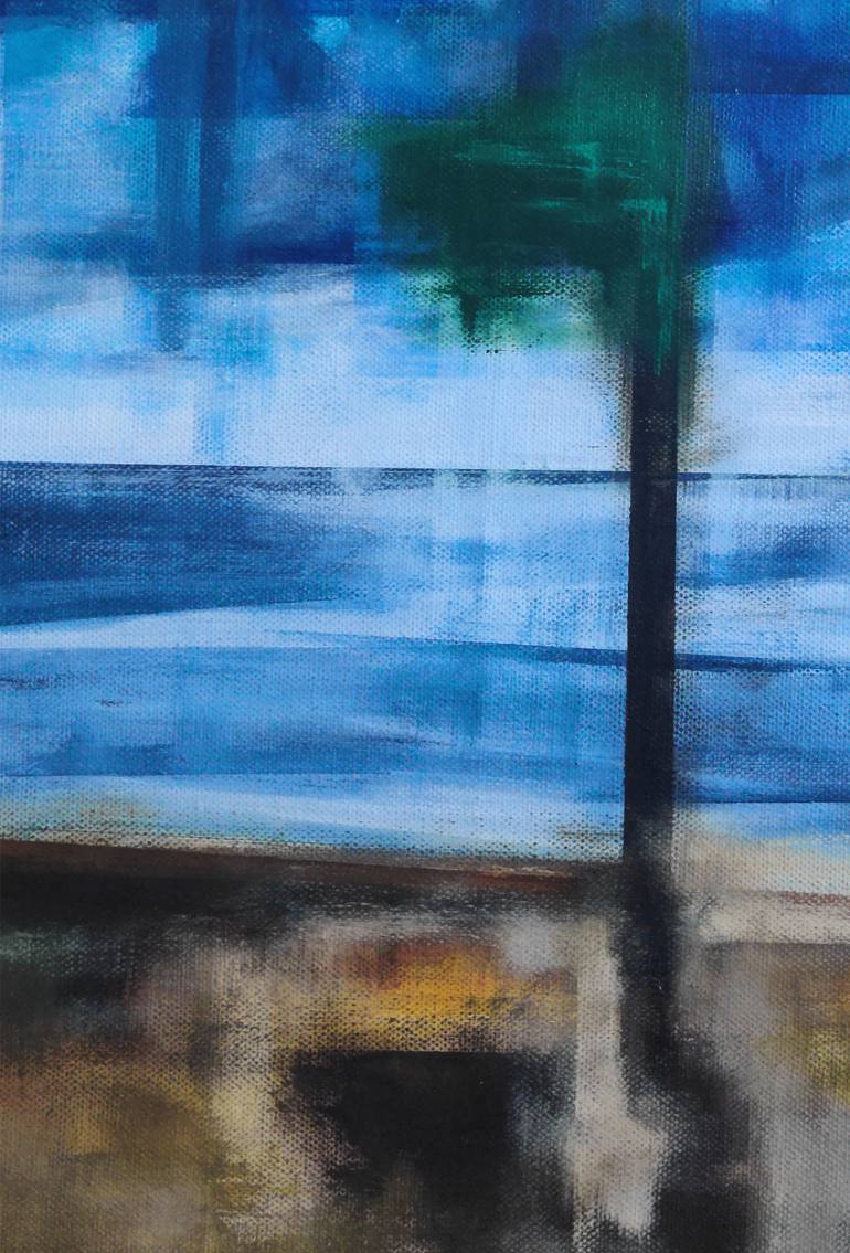 Original Cubism Seascape Painting by Róbert Bánrévi
