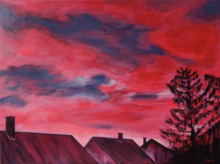 Print of Contemporary Nature Paintings by Róbert Bánrévi