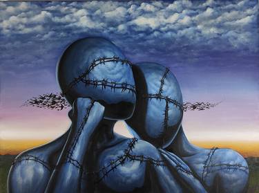 Original Surrealism Abstract Painting by Ferus Fer