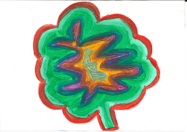 Original Abstract Expressionism Abstract Drawing by Lilas Lilas