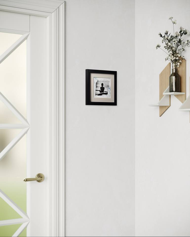 Original Black & White Erotic Mixed Media by Vladimir Borele