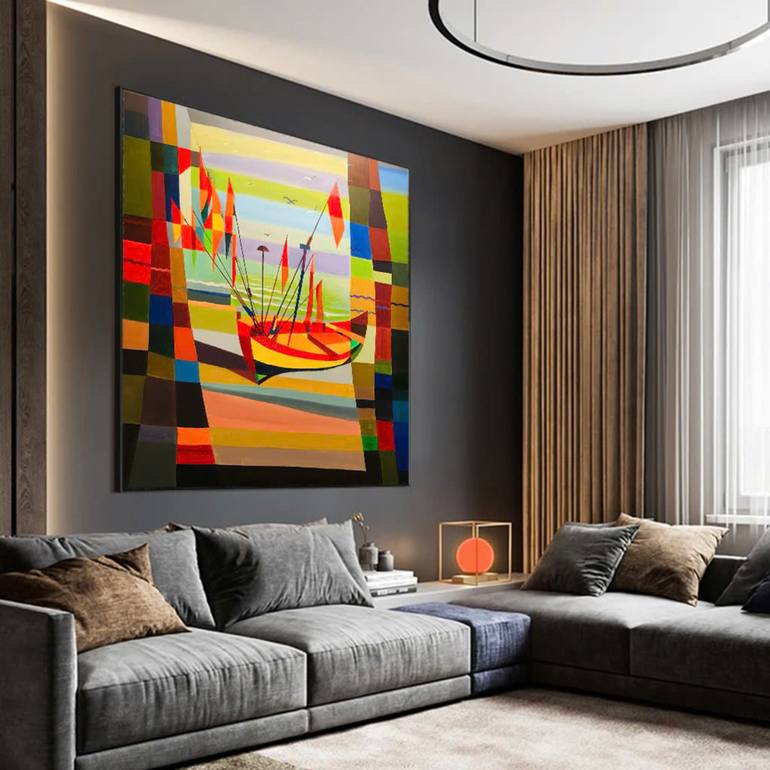 Original Expressionism Landscape Painting by Tien Hung Dao