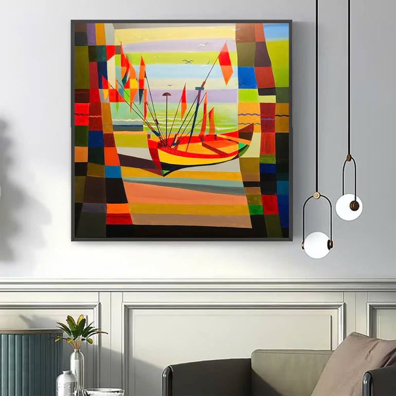 Original Expressionism Landscape Painting by Tien Hung Dao