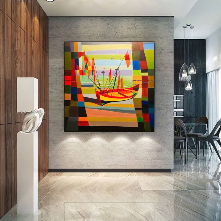 Original Expressionism Landscape Painting by Tien Hung Dao