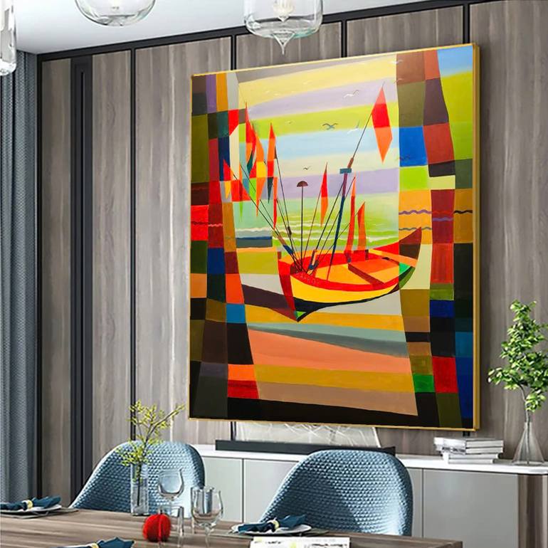 Original Expressionism Landscape Painting by Tien Hung Dao