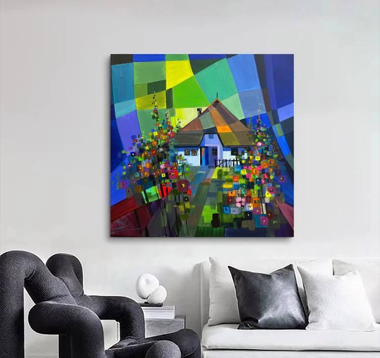 Original Expressionism Landscape Painting by Tien Hung Dao