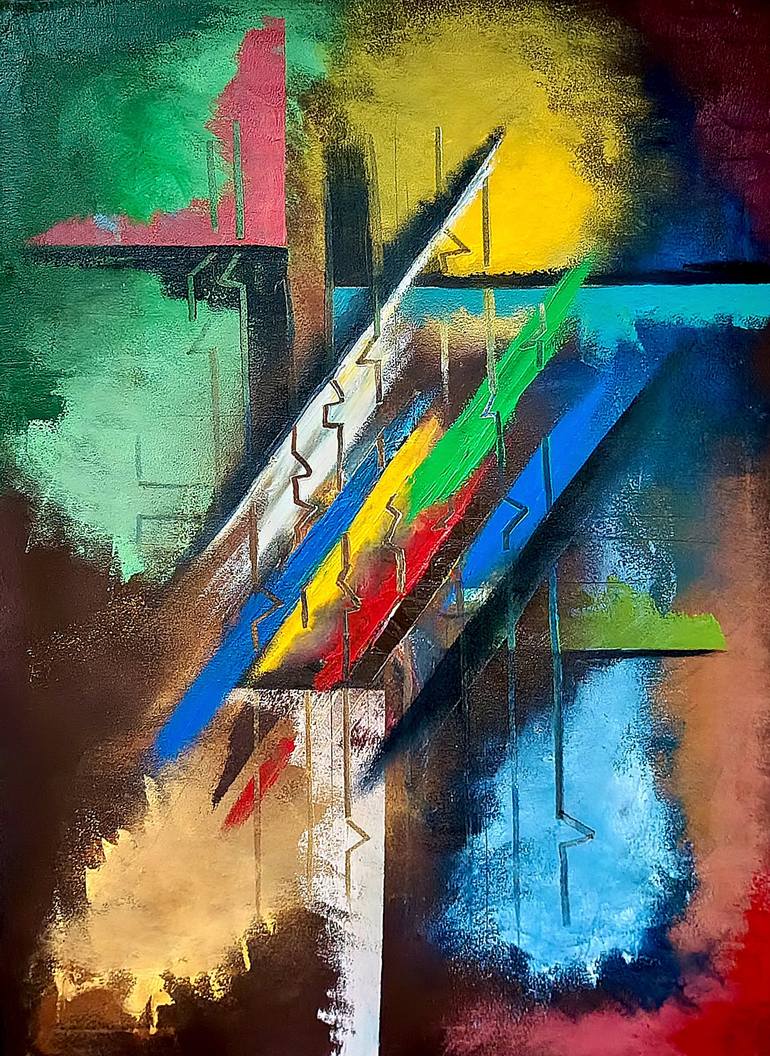 Original Abstract Expressionism Abstract Paintings by Sharmeen Aslam