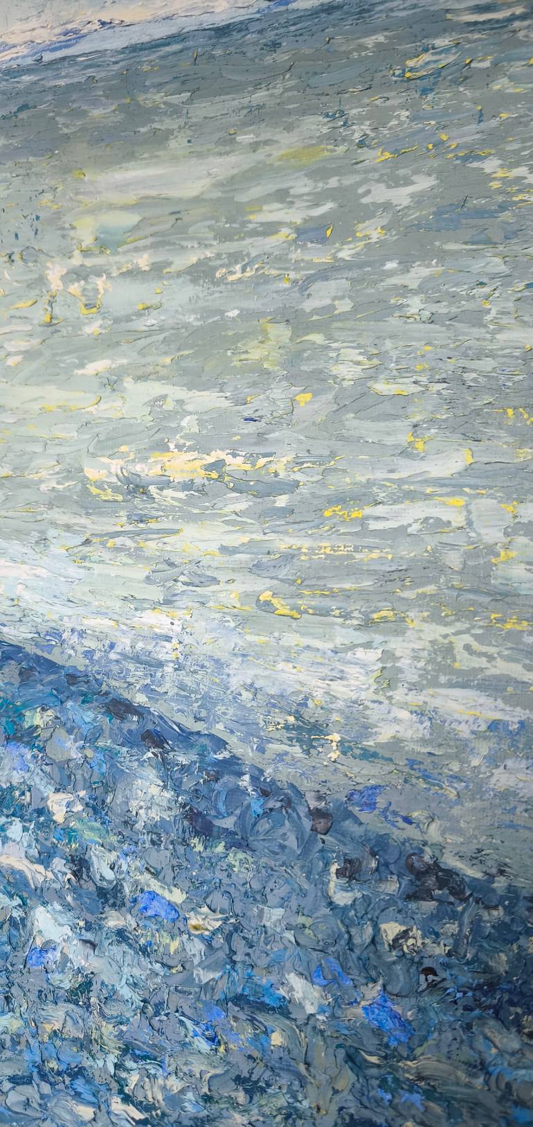 Original Impressionism Beach Painting by Olga Rostovska