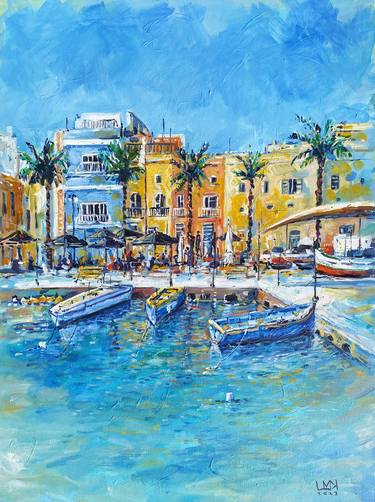 Original Abstract Expressionism Boat Drawings by Marina Kuharczuk