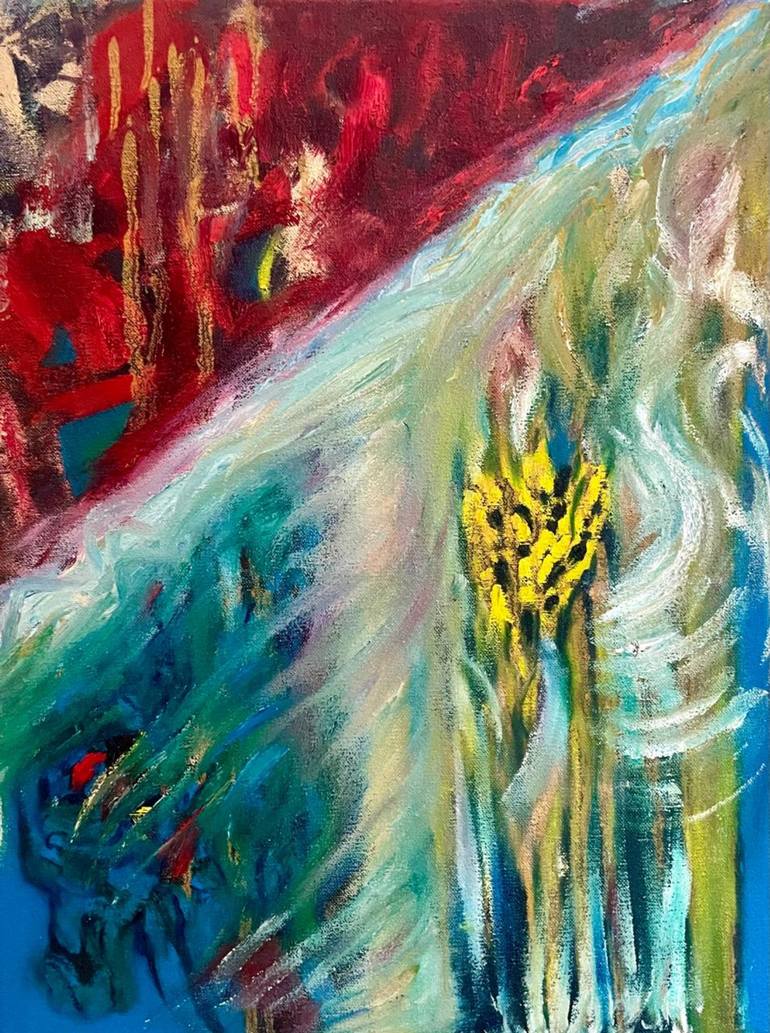 Original Abstract Painting by Rocio De Los Santos Padron | Abstract Art on Canvas | Broken strongholds