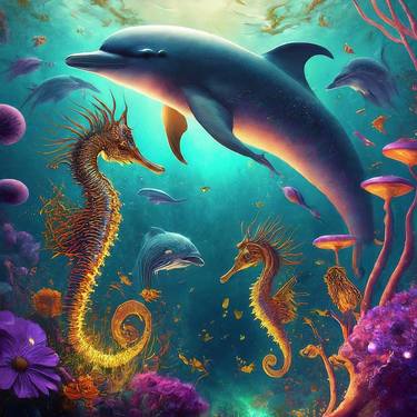 Original Abstract Expressionism Animal Digital by Joanna Jachimczyk