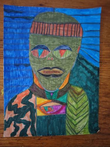 Original Abstract Expressionism Abstract Drawing by Joshua Prentice