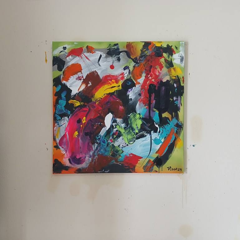 Original Abstract Expressionism Abstract Painting by Vítor Pisco