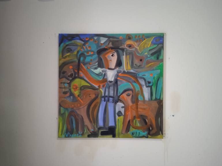 Original Expressionism Animal Painting by Vítor Pisco