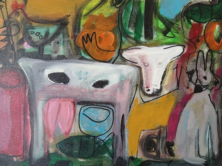 Original Expressionism Animal Painting by Vítor Pisco