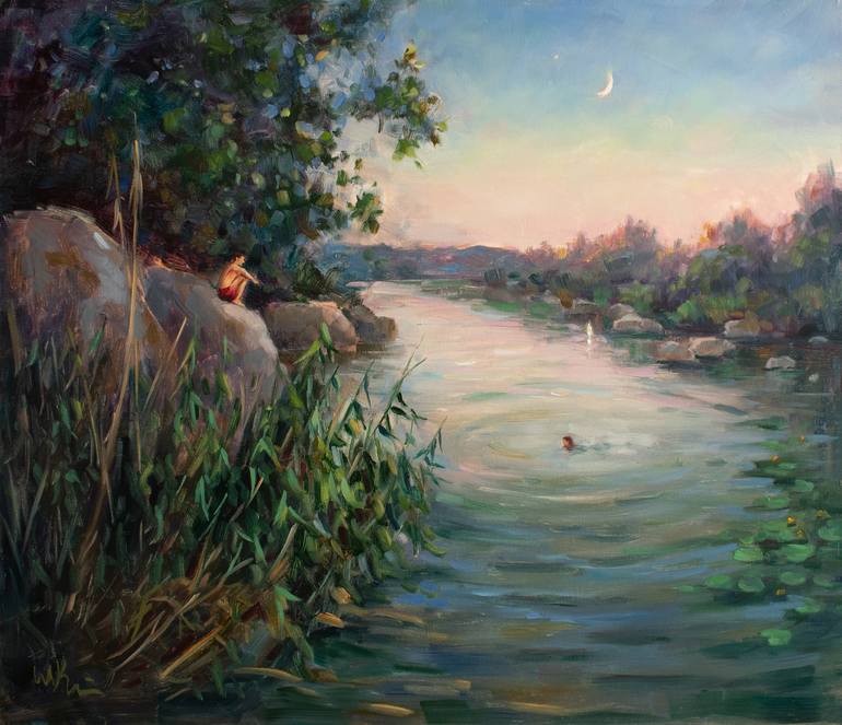 Print of Impressionism Landscape Paintings by Victoria Kovalyova