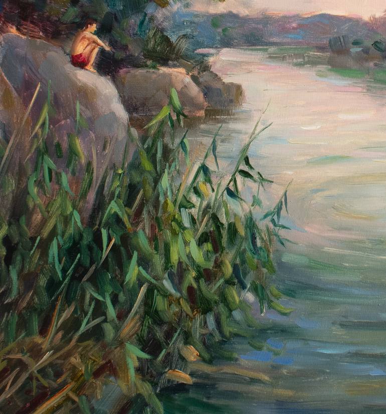 Original Impressionism Landscape Painting by Victoria Kovalyova