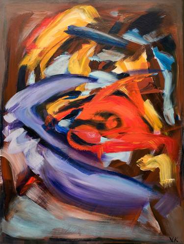 Original Abstract Expressionism Abstract Paintings by Akvile Kail